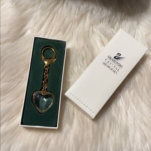 Swarovski Gold Crystal Heart Key Holder Brand New!